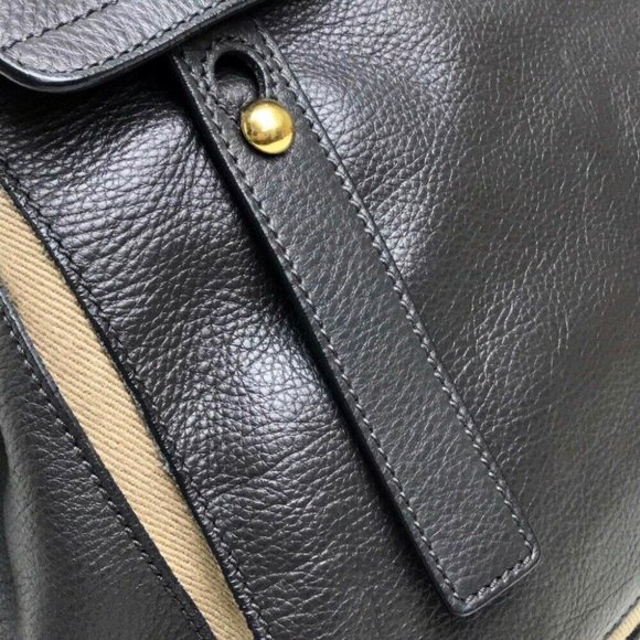 Authentic YVES SAINT LAURENT 229680 Muse 2 Shoulder Bag Hand Bag Dark Gray x Bei - Picture 7 of 10